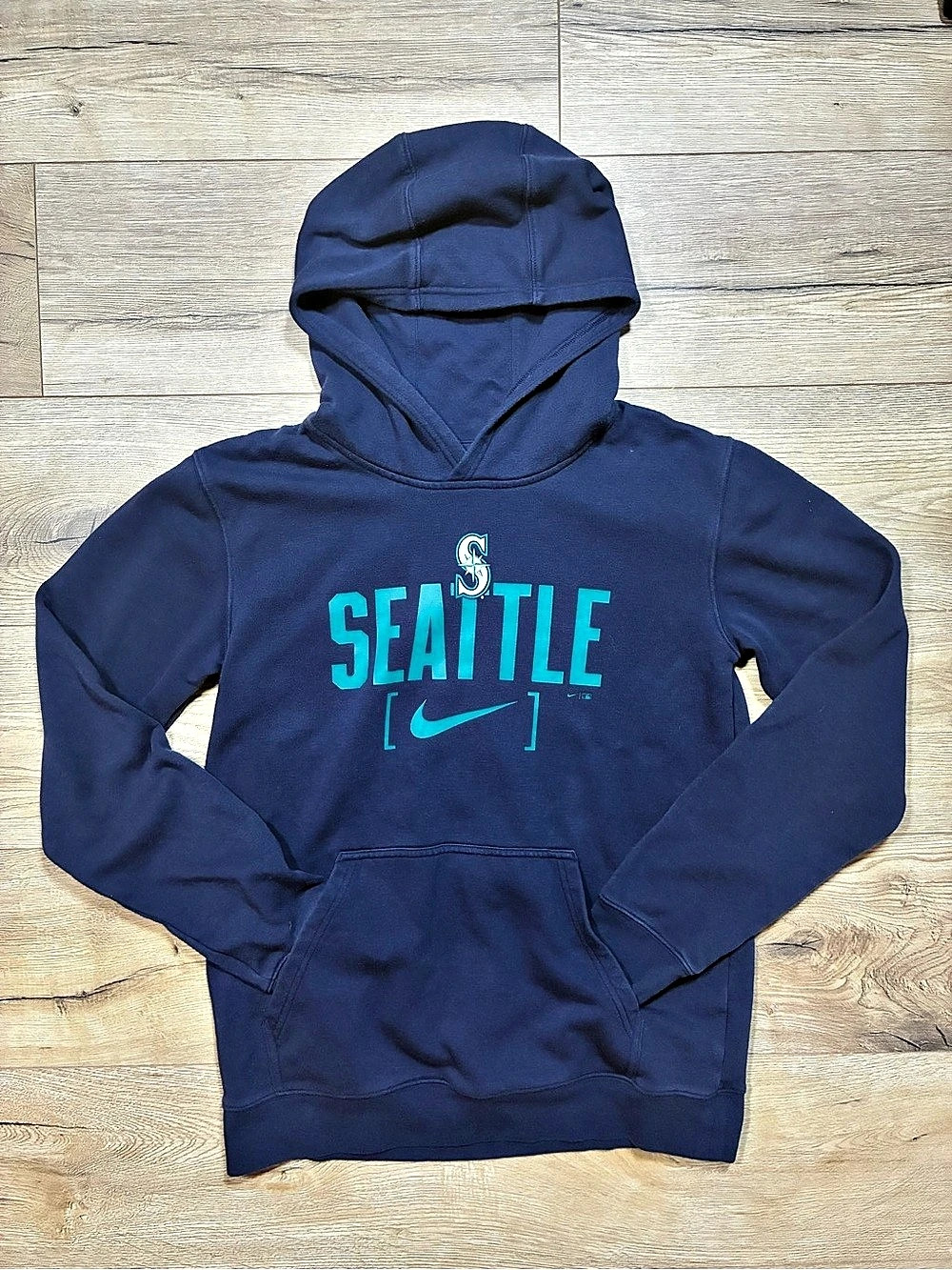 Nike Seattle Mariners Hoodie Youth XL 18/20 Navy Teal MLB Baseball
